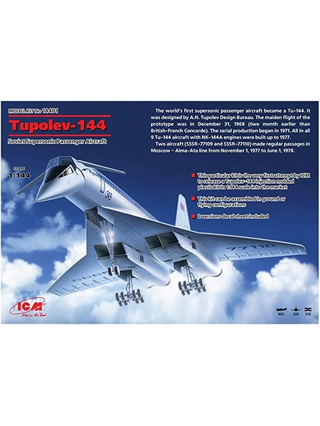 ICM 1/144 ソ連 ツポレフ Tu-144 超音速旅客機